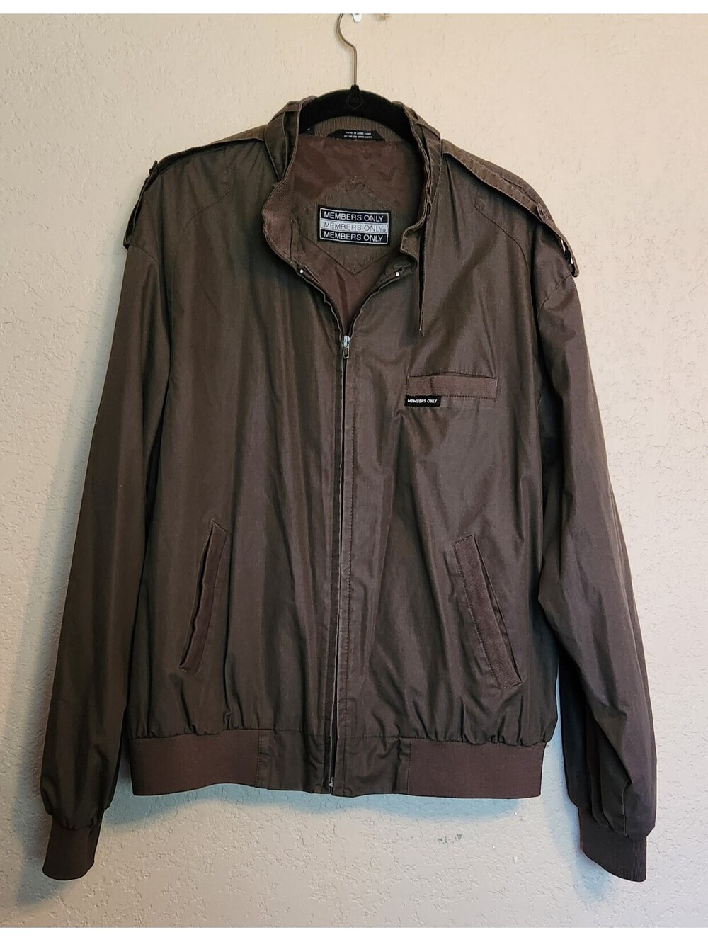 Iconic Vintage Members Only Classic Racer Jacket Brown Men's Size Large